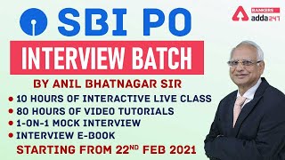 SBI PO Interview Batch by Anil Bhatnagar Sir | Adda247