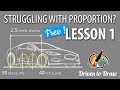 FREE LESSON! DRAWING CARS IN PERSPECTIVE: SETTING UP YOUR PROPORTIONS