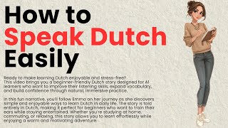 How to Speak Dutch Easily | Dutch Beginner Story (A1) | A Fun Adventure to Boost Your Learning