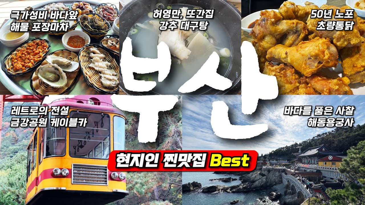 부산 대중교통으로 당일치기 여행 맛집 베스트 - 허영만, 또간집 추천 맛집 Best 5
