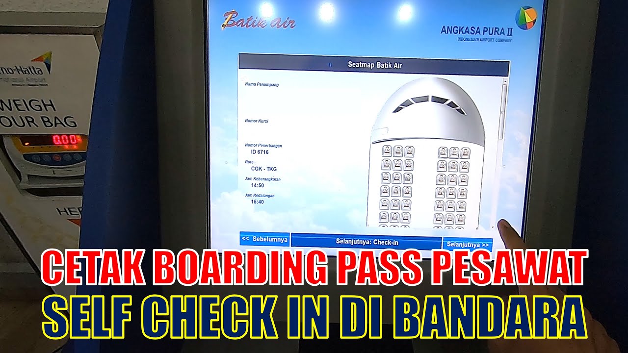 CARA CETAK BOARDING PASS PESAWAT BATIK AIR SENDIRI DI BANDARA