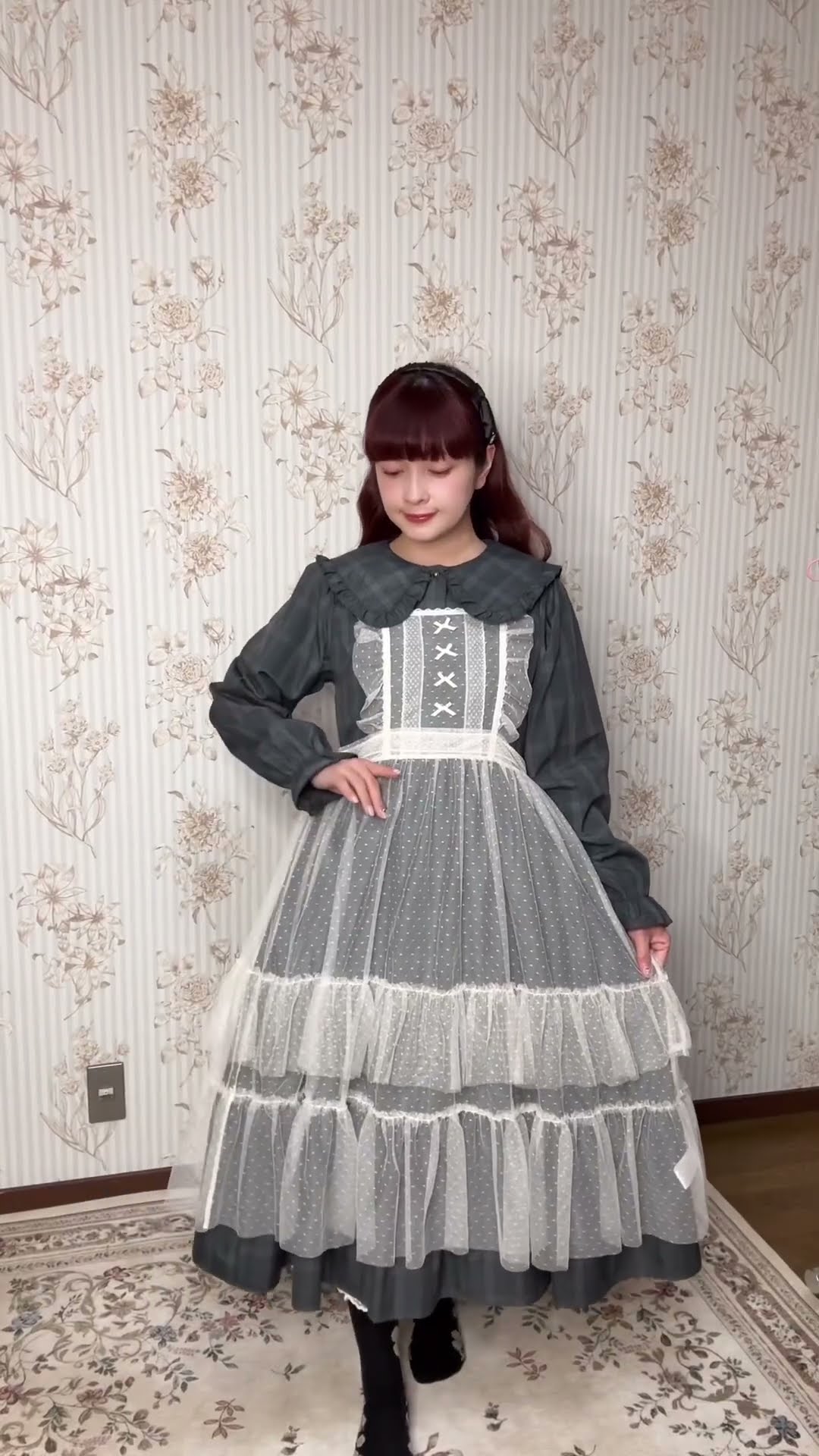 しまみさチュールドットエプロン着回し🎀受注締切6月29日迄🎀 #青木