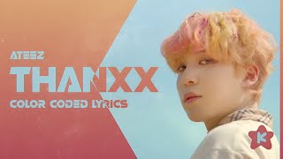 ATEEZ - THANXX (Color Coded Lyrics)