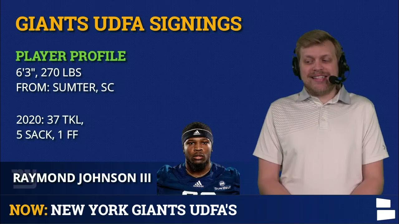 Giants UDFA Tracker New York Giants UDFA Signings After The 2021 NFL