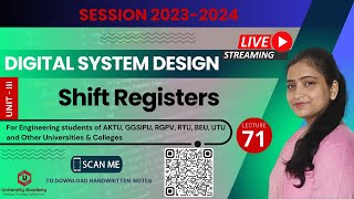 DSD71: Shift Registers in Digital Logic | SISO,SIPO,PISO,PIPO Shift Registers