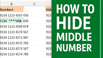 How to Hide Middle Number in MS Excel 