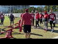 49ers’ final pre-NFC Championship D-line sleds with Kris Kocurek and Nick Bosa