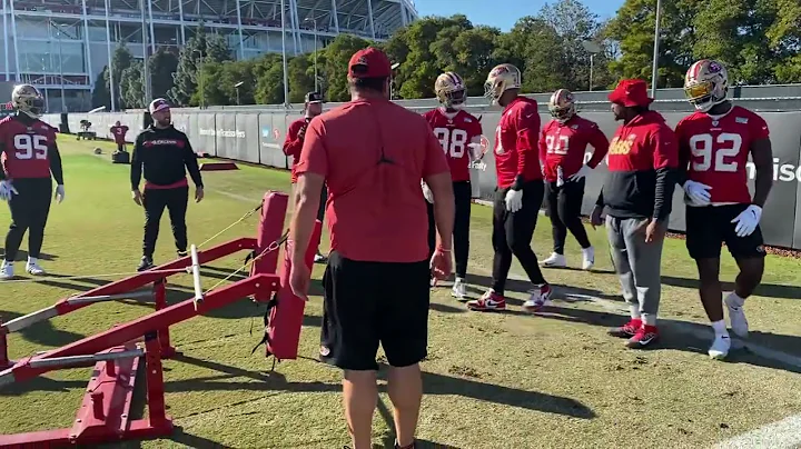 49ers final pre-NFC Championship D-line sleds with...