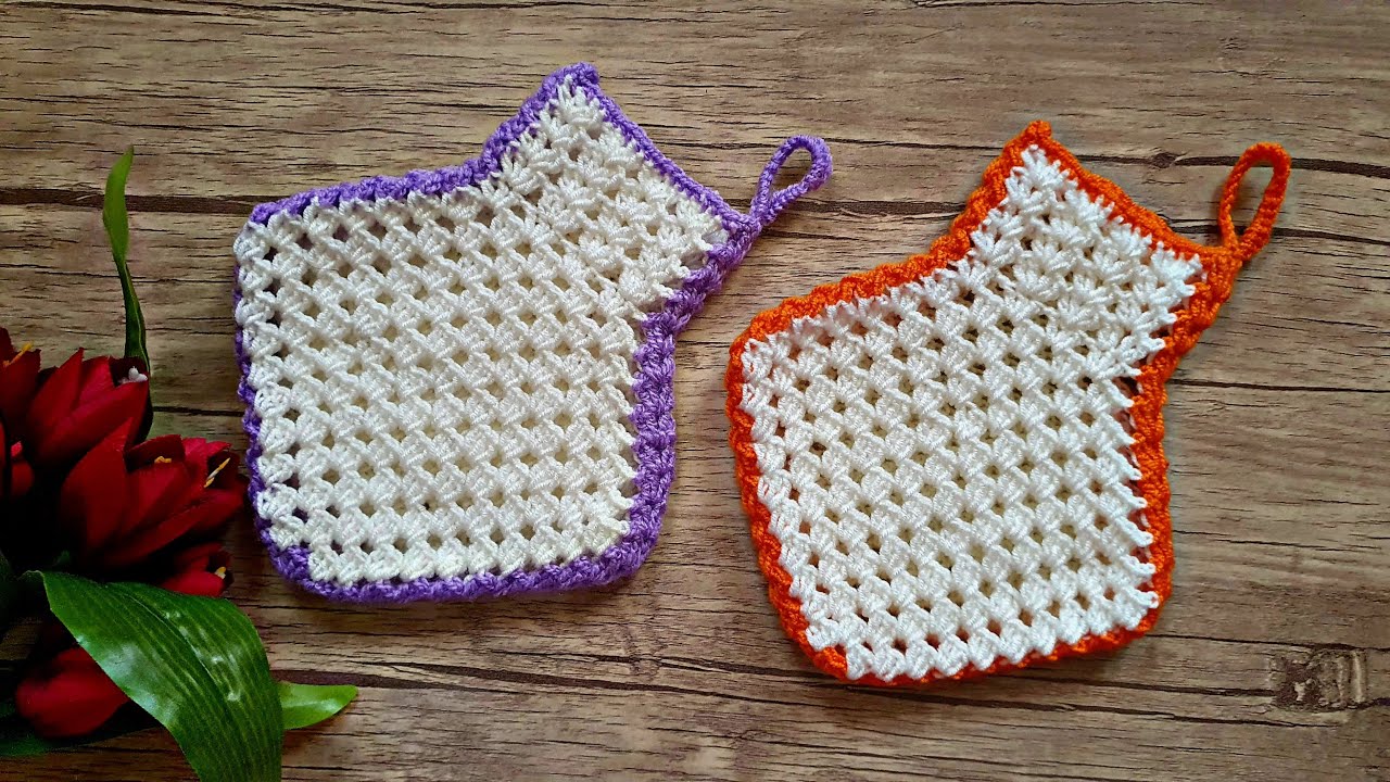 اموزش بافت لیف بسیار ساده و راحت/لیف قلاب بافی🙋‍♀️👍#لیف #آموزش_قلاب_بافی