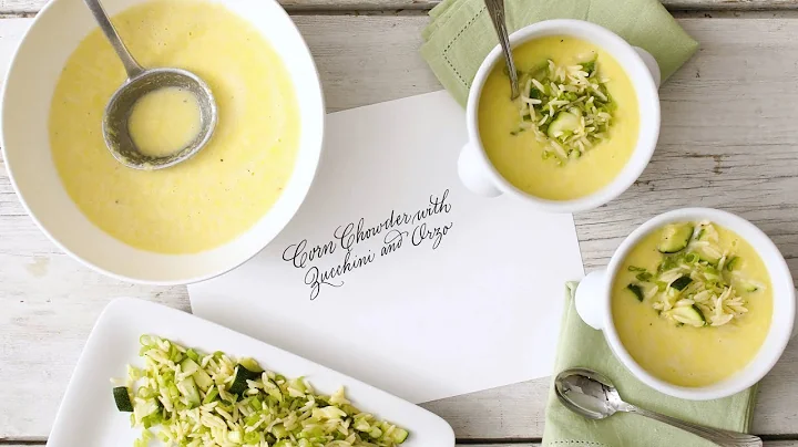 Corn Chowder with Orzo and Zucchini- Martha Stewart