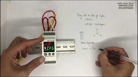 Multispan VPR-33 setting explain Relay điện áp 3 pha có màn hình LED và nút bấm cài đặt.