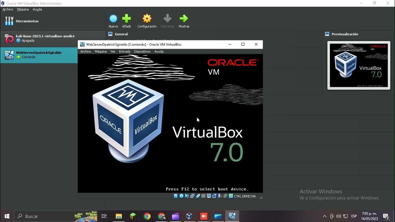 TIA 4 Creación y detección Maquina Kali Linux y Server 2003 ‐ Hecho con