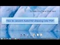 How to convert autocad drawing to pdf english