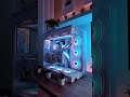 How is the weekend going Loving this color scheme 🩷🩵 #desksetup #deskgoals #gamingroom #gamingsetup