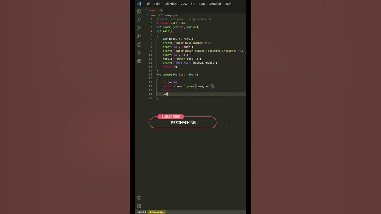 How to calculate power of a number using recursion in c # ...