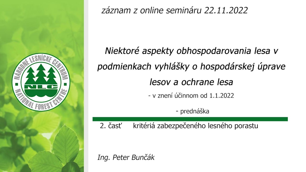 Kritériá zabezpečeného lesného porastu