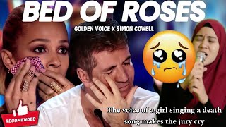 Golden Buzzer: Simon Cowell Crying Song Bed Of Roses Homeless OnThe Big World #americagottalent