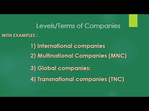 Video: Wat is het verschil tussen een multinational en een wereldwijd bedrijf?