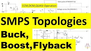Buck converter, Boost Converter, Flyback Converter. (SMPS Topologies))