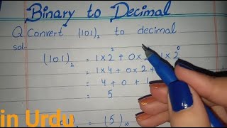 Binary to Decimal | Binary to Decimal in Urdu