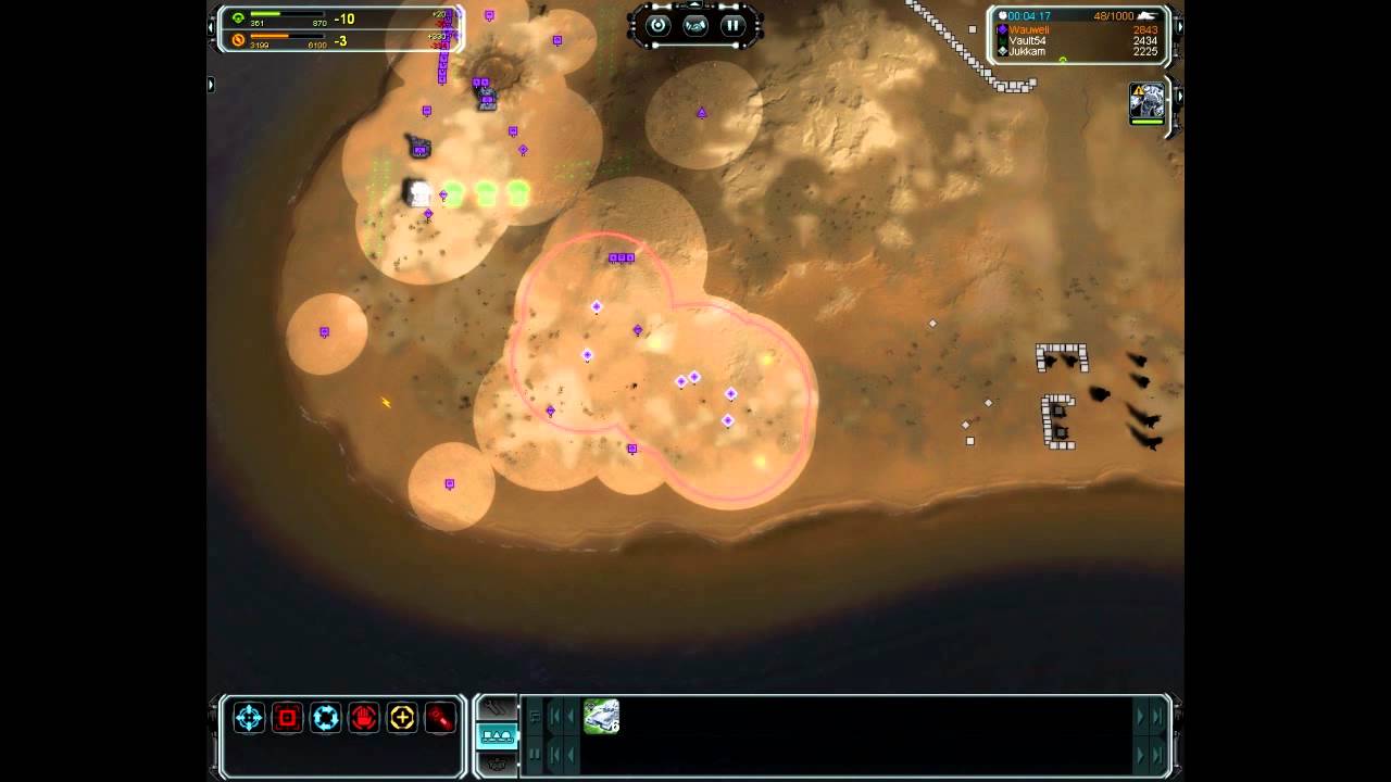 Supreme Commander FA:   3 - Player  ' free for all '  (Part 1)  720 HD