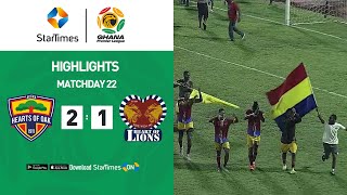 Hearts of Oak 2 : 1 Heart of Lions | Highlights | Ghana Premier League | MD 22
