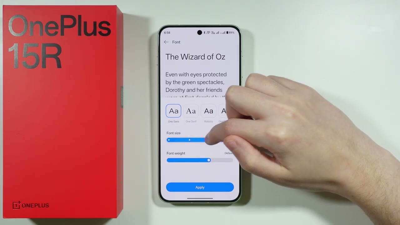 OnePlus 15R: How to Change Font Size (Adjust Text Size)