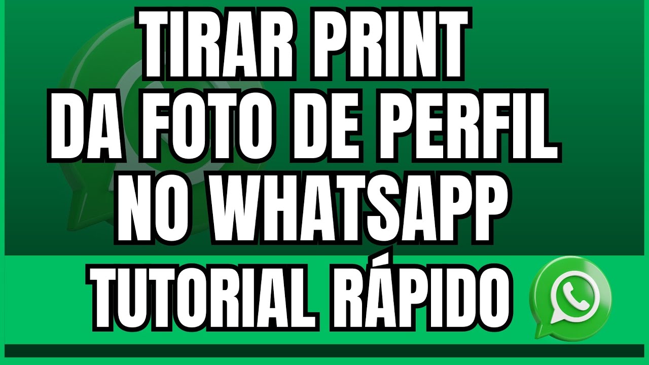 COMO TIRAR PRINT DA FOTO DE PERFIL NO WHATSAPP - YouTube
