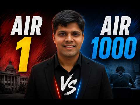 Difference between AIR 1 and AIR 1000+ JEE Aspirant (by AIR 1)