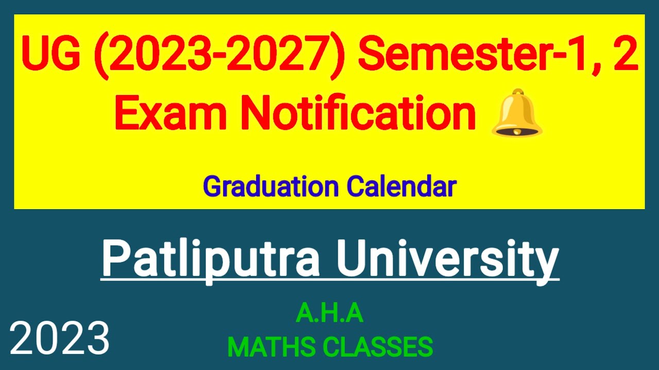 PPU : UG (2023-2027) Calendar Notification🔔 | Exam Date, Result Date