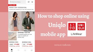 How to shop online using a Uniqlo mobile app (Philippines 🇵🇭 ) screenshot 2