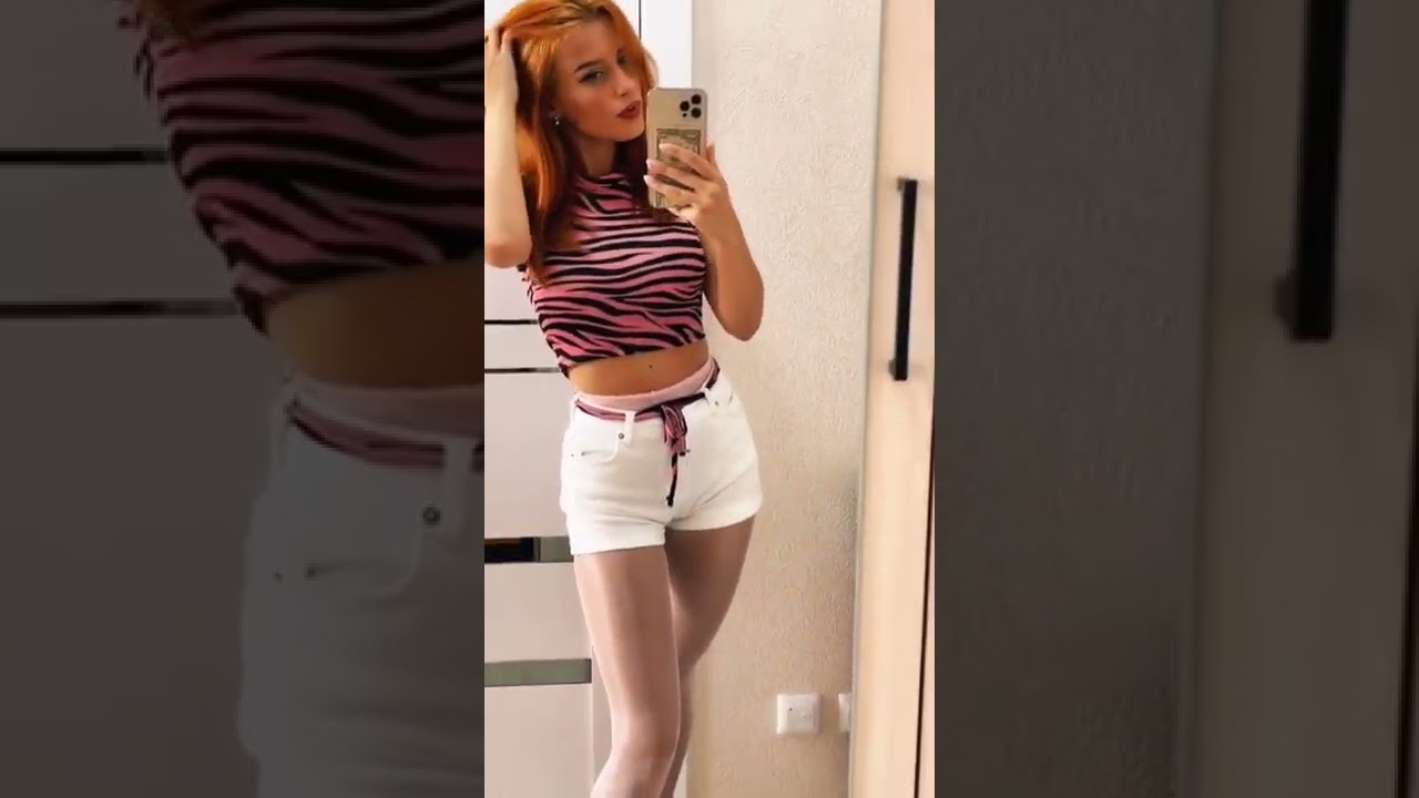 White tights white pantyhose girl