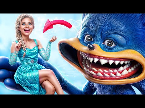 জেলে শিন সোনিকের এক্সট্রিম মেকওভার ?! সোনিক থেকে এলসা ফ্রোজেনের মেকওভার !