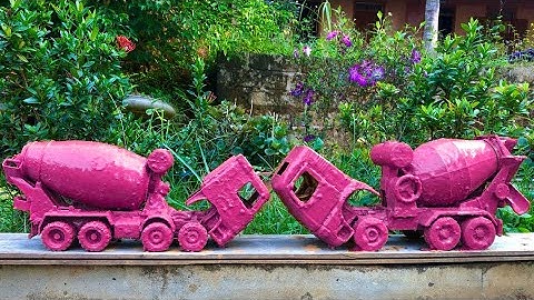 Xe Trộn Bê Tông Bự Tìm Kiếm Đồ Chơi Dính Bùn, Máy Xúc Đất, Xe Cẩu Múc Cát, Ô Tô Tải Đầu Kéo