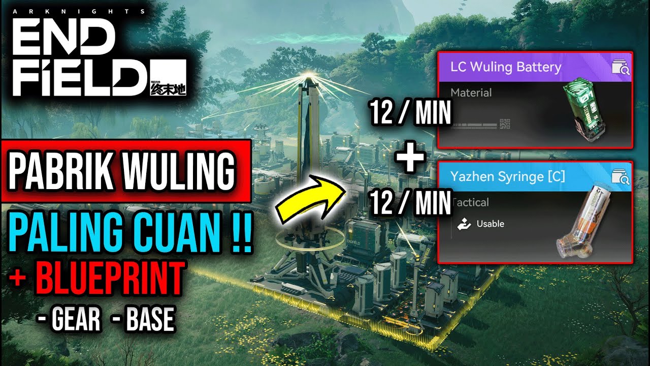 PABRIK WULING PALING CEPET CARI DUIT !! + Blueprint GEAR dan BASE | Arknights Endfield