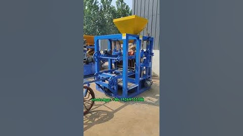 QT4-24 semi automatic concrete hollow block moulding machine for 6 9 inch blocks paving bricks