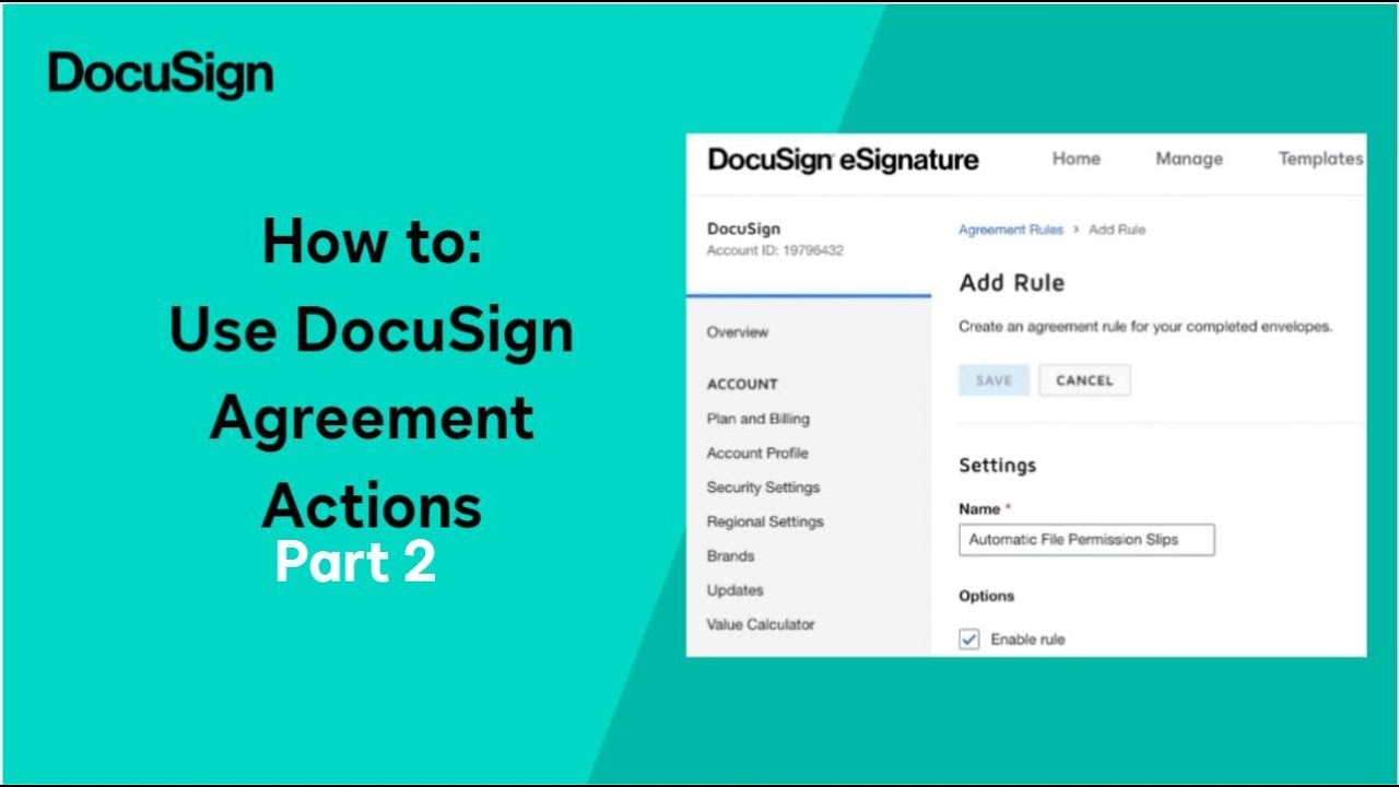How to Use DocuSign Agreement Actions Part 2 YouTube