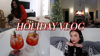 A RANDOM HOLIDAY VLOG ❤️ holiday decor, blowout hack + a cocktail fail