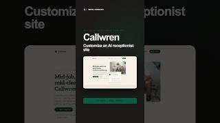 Customize an AI Receptionist Website Template in 4 Steps | Callwren #Shorts