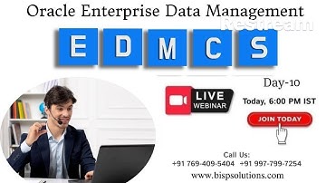 Webinar of (EDMCS) Oracle Enterprise Data Management