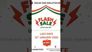 🔥 Flash Sale is LIVE!Upgrade your CAD skills with 17% OFF⏳ Hurry! Offer ends 31st Jan 2026
