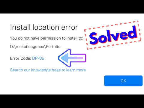 Fix install location error-Error Code DP-06 | You do not have permission Fortnite,GTA,Rocket league
