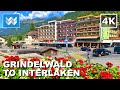 [4K] Grindelwald to Interlaken Switzerland 🇨🇭 Swiss Scenic Driving Tour | Vacation Travel Guide