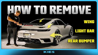 Porsche 992 Turbo S DIY: How to Remove the Wing, Light Bar, & Rear Bumper by Kies Motorsports 6,391 views 3 months ago 8 minutes, 3 seconds