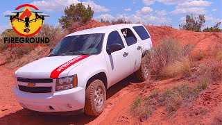 Chevy Tahoe SSV Arizona Offroad Testing the Autel Drone Dynamic Track