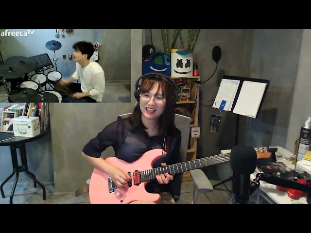 드럼과 기타가 함께한 캐논 변주곡 락버전 라이브 커버 canon rock cover with drum and guitar class=