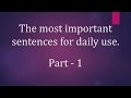 Daily Use Sentences Quiz