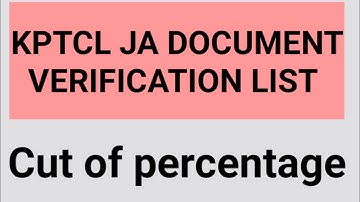 kptcl ja documents verification list 2023/kptcl ja document verification list/ kptcl 2024