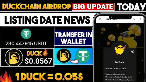 Duck Chain Airdrop Update | Duck Chain Snapshot | Duck Chain Notice & Not Opening | Listing Date
