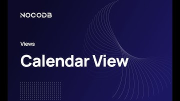 Calendar View in NocoDB